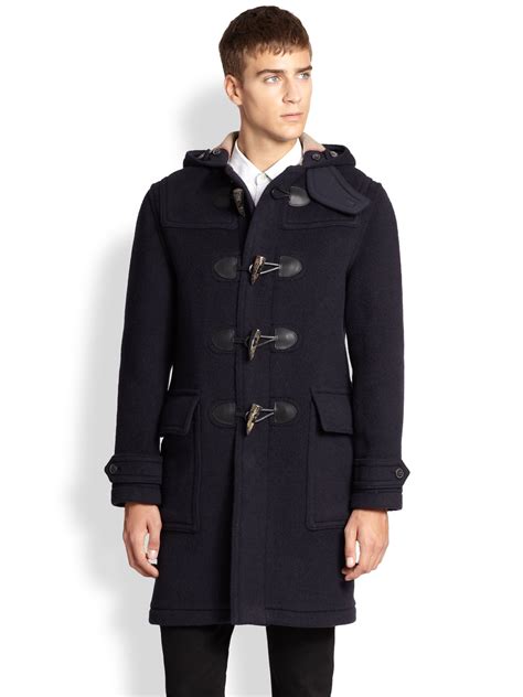 burberry brit toggle front duffle coat|Burberry winter coat men's.